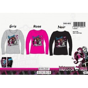 T-shirt manches longues Monster High / 3 MODELS A CHOISIR ****NEUF****