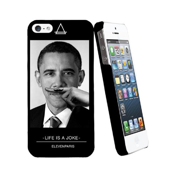 Eleven Paris BCAAPIP5-08 Coque pour iPhone 5 Motif Obama Noir