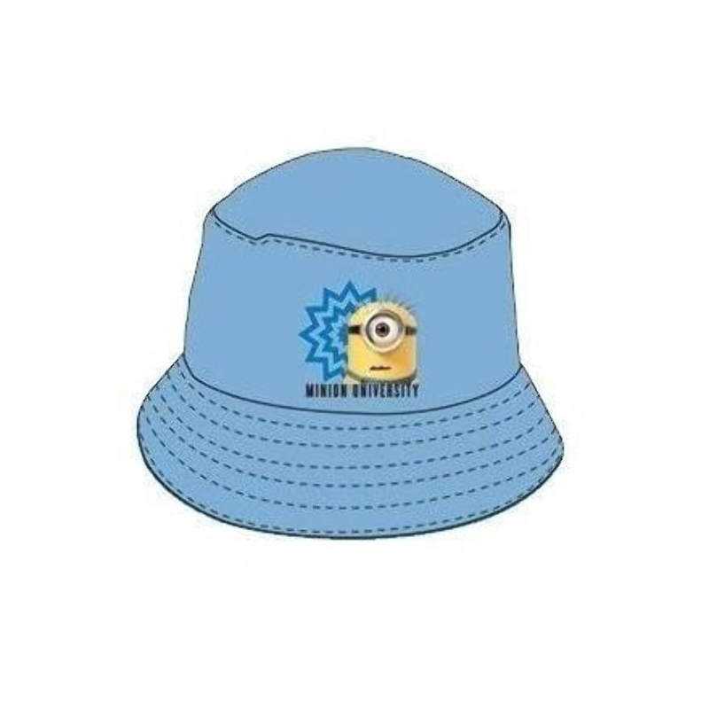 Bob MINIONS "Moi moche et méchant" 100% Coton - Chapeau/Protection - NEUF - Bleu Clair