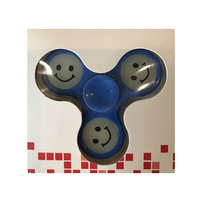 Model C BLEU sourire : Hand Spinner Night Glow NEUF Fluorescent