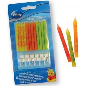 Disney Winnie l'Ourson Bougies, Lot de 12 