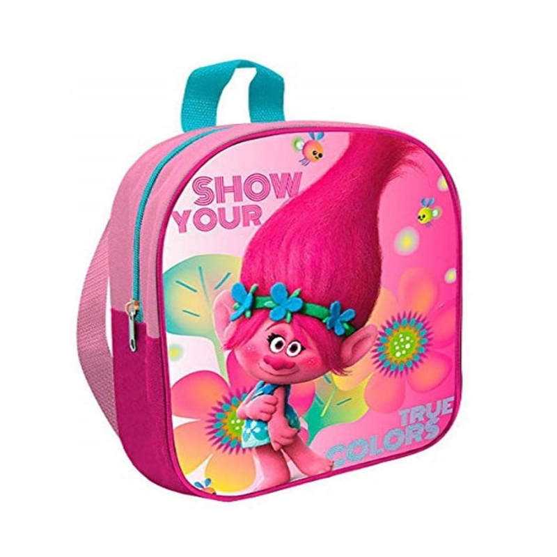 Sac à Dos TROLLS 24cm Rose - NEUF 