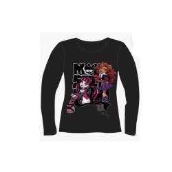 Tee-shirt Manches Longues MONSTER HIGH 100% Coton - NEUF - T-Shirt Fille 6 à 12 ans (Noir) 