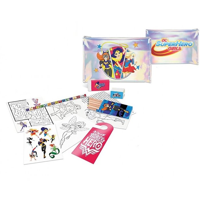 kit papeterie 12 pièces DC SuperHero Girls - NEUF