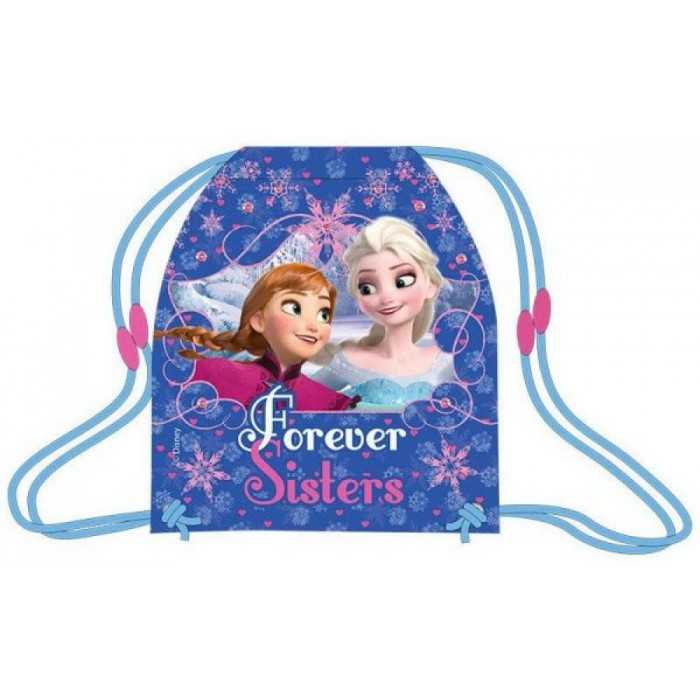 La Reine Des Neiges Frozen Disney : Sac  à  Dos/Piscine/Sport 41cm Polyester Bleu/Violet - NEUF