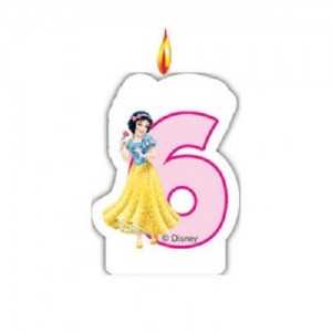 6 Ans - Bougie d'Anniversaire PRINCESSES Disney