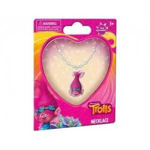 TROLLS - Boite en Métal + Collier avec Pendentif - Accessoires Beauté Fille Fantaisie - NEUF