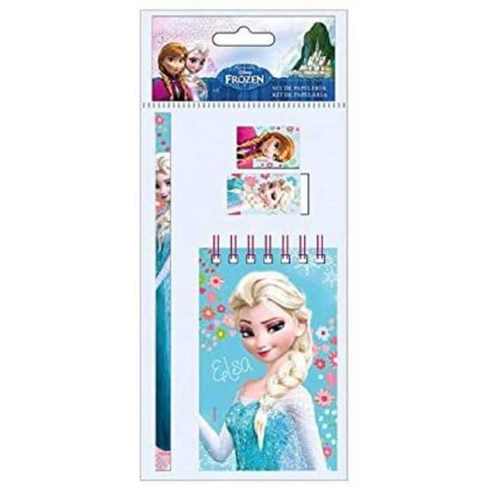 SET PAPTERIE REINE DES NEIGES FROZEN 4 PCS SCOLAIRE DISNEY