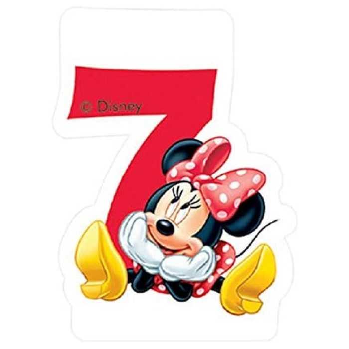 7 Ans Bougie d'Anniversaire MINNIE Disney NEUF