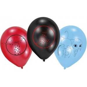 Paquet 6 Ballons MIRACULOUS Ladybug 22,8cm - NEUF - Anniversaire/fête