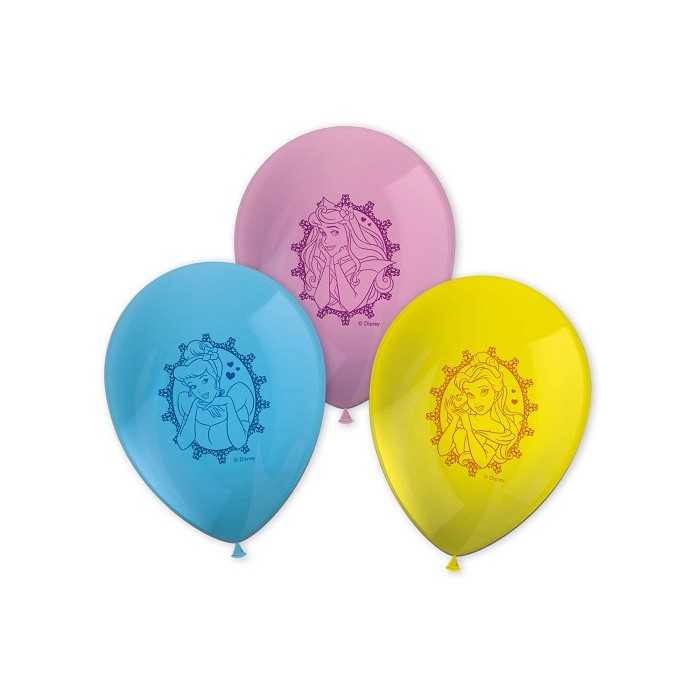 Paquet 8 Ballons PRINCESSES Disney LATEX Paquet 8 Ballons PRINCESSES Disney LATEX