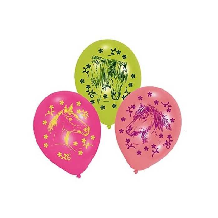 Paquet 6 Ballons CHEVAL Horse Poney 22,8cm - NEUF - Anniversaire/fête Paquet 6 Ballons CHEVAL Horse Poney 22,8cm - NEUF - Anniversaire/fête