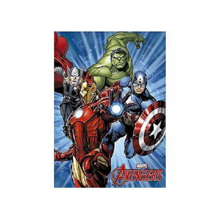 Plaid Polaire AVENGERS Marvel 100x150cm Bleu - NEUF - Couverture Garçon Chambre Décoration Plaid Polaire AVENGERS Marvel 100x150cm Bleu - NEUF - Couverture Garçon Chambre Décoration