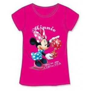 Tee-shirt Manches Courtes MINNIE Disney 100% Coton - NEUF - T-Shirt Enfant Fille 3 à 6 ans (Rose)