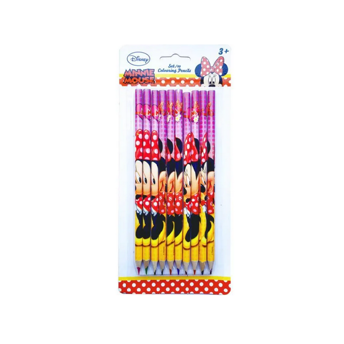 Crayons de Couleur x 10 : MINNIE Disney - NEUF - Coloriage / Fourniture Scolaire / Activités / Loisirs