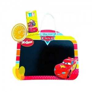 Set Tableau Ardoise + Craies + Éponge CARS McQueen Disney - Fourniture Scolaire Garçon Activités Loisirs