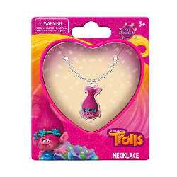 TROLLS - Boite en Métal + Collier avec Pendentif - Accessoires Beauté Fille Fantaisie - NEUF