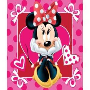 MINNIE Disney : Housse de Coussin / Taie d'oreiller 40x40cm et Fermeture -  NEUF