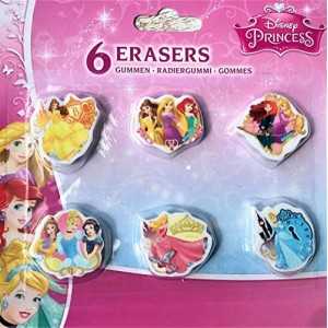 Set Gommes PRINCESSES Disney (6 Gommes à Effacer) Fournitures Scolaire Fille Papeterie - NEUF