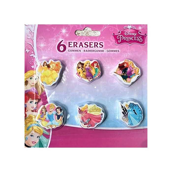 Set Gommes PRINCESSES Disney (6 Gommes à Effacer) Fournitures Scolaire Fille Papeterie - NEUF