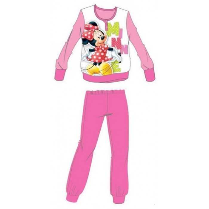 Pyjama Polaire Long MINNIE Disney (Haut Manches Longues + Pantalon) Rose - NEUF