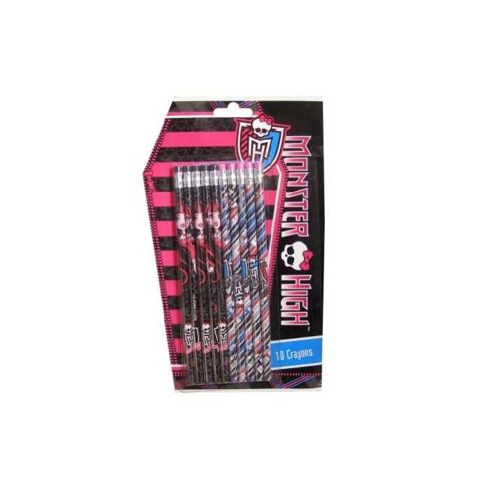Set 10 Crayons à Bois MONSTER HIGH - NEUF - Fourniture scolaire / Fille / Papeterie Set 10 Crayons à Bois MONSTER HIGH - NEUF - Fourniture scolaire / Fille / Papeterie