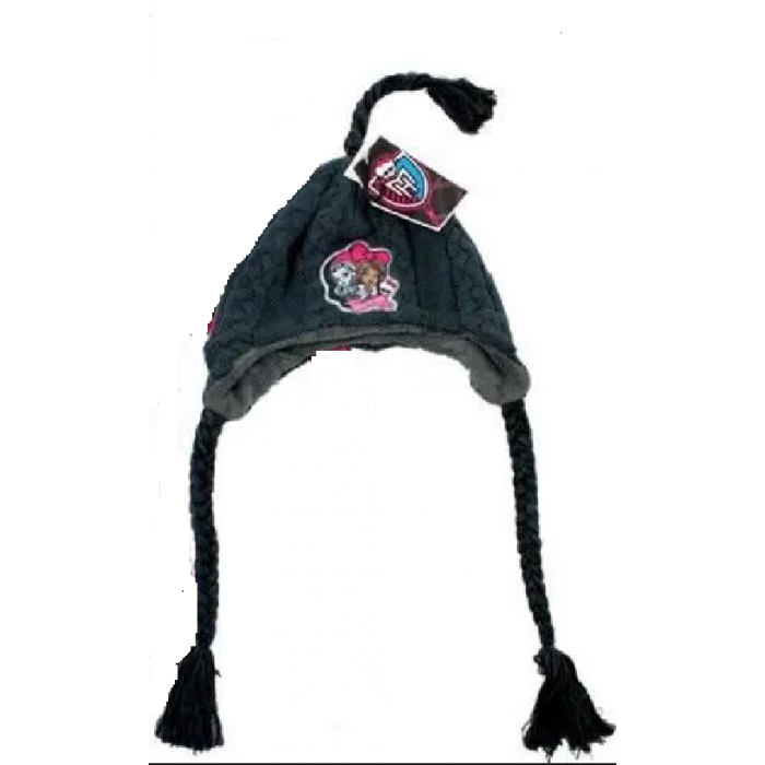 Bonnet péruvien Monster High / doublé POLAIRE, Gris Taille 54cm - NEUF - Fille/Protection/Accessoires