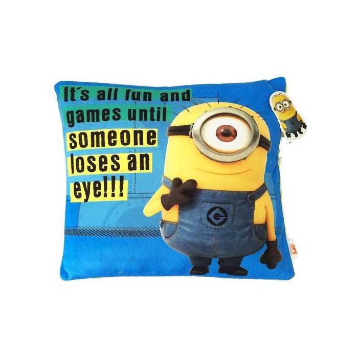 Oreiller/Coussin MINIONS "Moi Moche et Méchant" 35x35Cm 100% polyester - NEUF - Chambre/Décoration/Lit