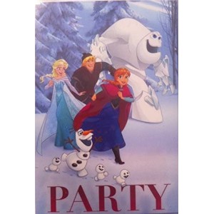 LA REINE DES NEIGES : Cartes d'invitations anniversaire party Disney - 5 cartes + 5 enveloppes anniversaire