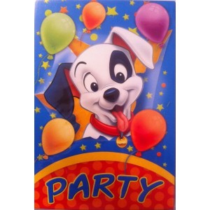 DALMATIEN Disney : Cartes d'invitations anniversaire party Disney - 5 cartes + 5 enveloppes anniversaire