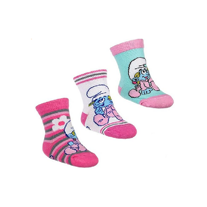 Naissance/3 mois vert/blanc/rose : Chaussette Bébé Schtroumpfs Fille 75% coton 20% polyester 5% élasthanne - NEUF Naissance/3 mois vert/blanc/rose : Chaussette Bébé Schtroumpfs Fille 75% coton 20% polyester 5% élasthanne - NEUF