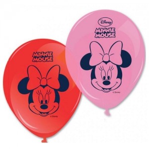 8 Ballons Imprim�s Minnie 28 cm