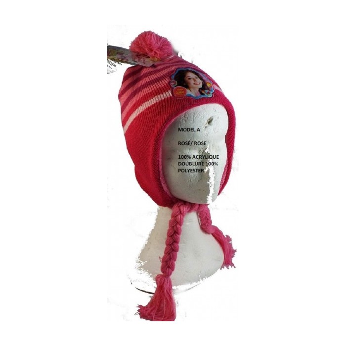 Bonnet p�ruvien Pompon SOY LUNA Disney * acrylique + polyester * NEUF l'unit� / Model al�atoire * TAILLE 54CM ou 56cm * Bonnet p�ruvien Pompon SOY LUNA Disney * acrylique + polyester * NEUF l'unit� / Model al�atoire * TAILLE 54CM ou 56cm *